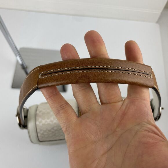 Coach Y2K White Signature Canvas Brown Leather Mini Soho Hobo Shoulder Bag #1444 - Picture 14 of 17